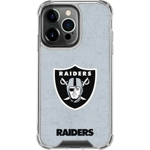 NFL Las Vegas Raiders - Alternate Distressed iPhone 15 Pro Clear Case